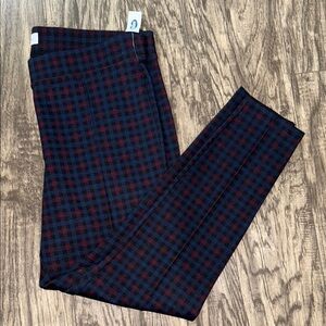 Plaid women’s Pants in Red and Blue